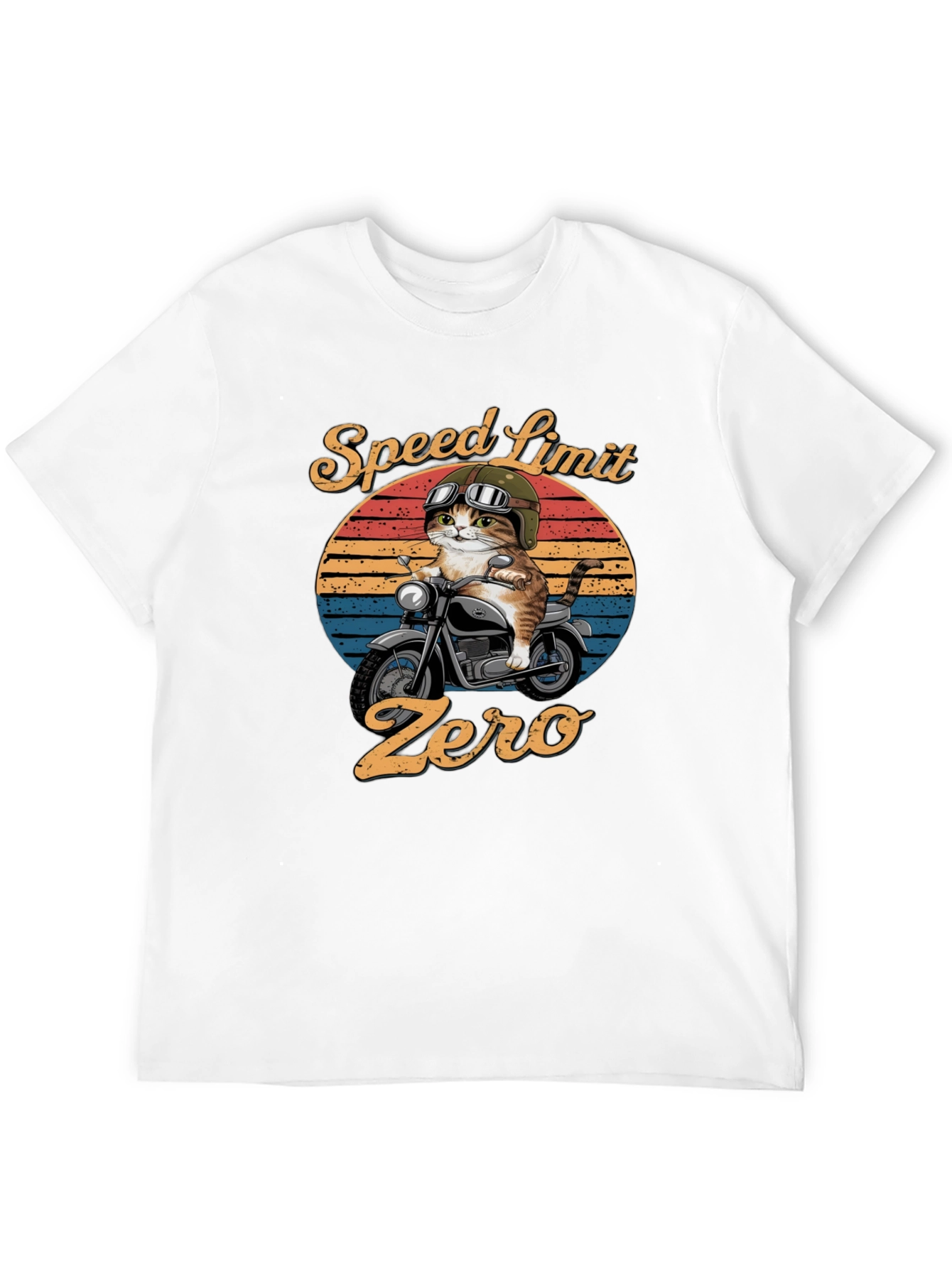 Speed Limit Zero Cat Biker T-Shirt