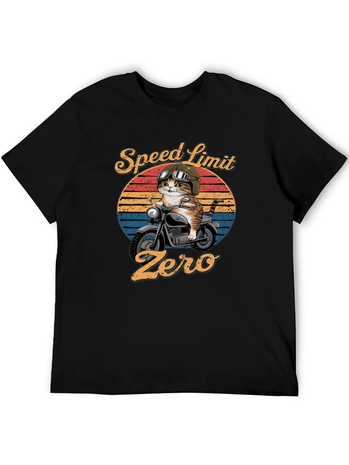 Speed Limit Zero Cat Biker T-Shirt