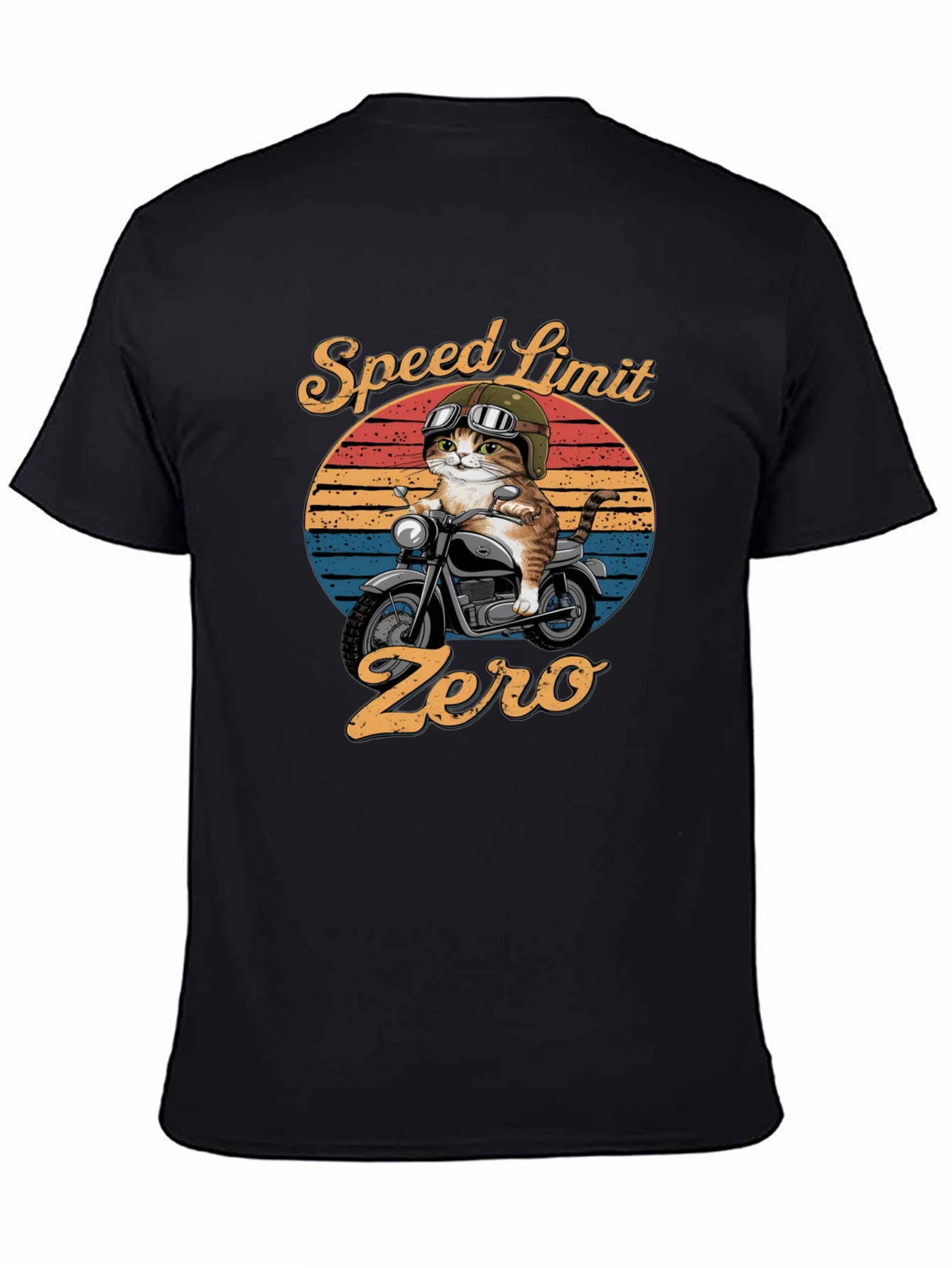 Speed Limit Zero Cat Biker T-Shirt