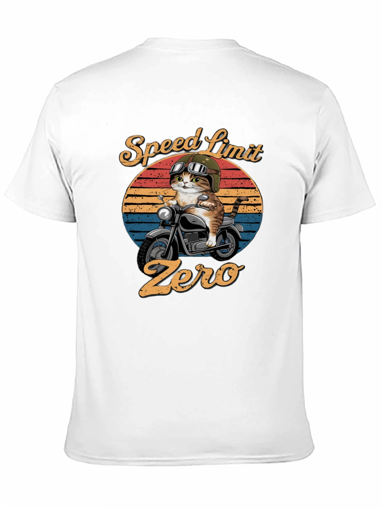 Speed Limit Zero Cat Biker T-Shirt