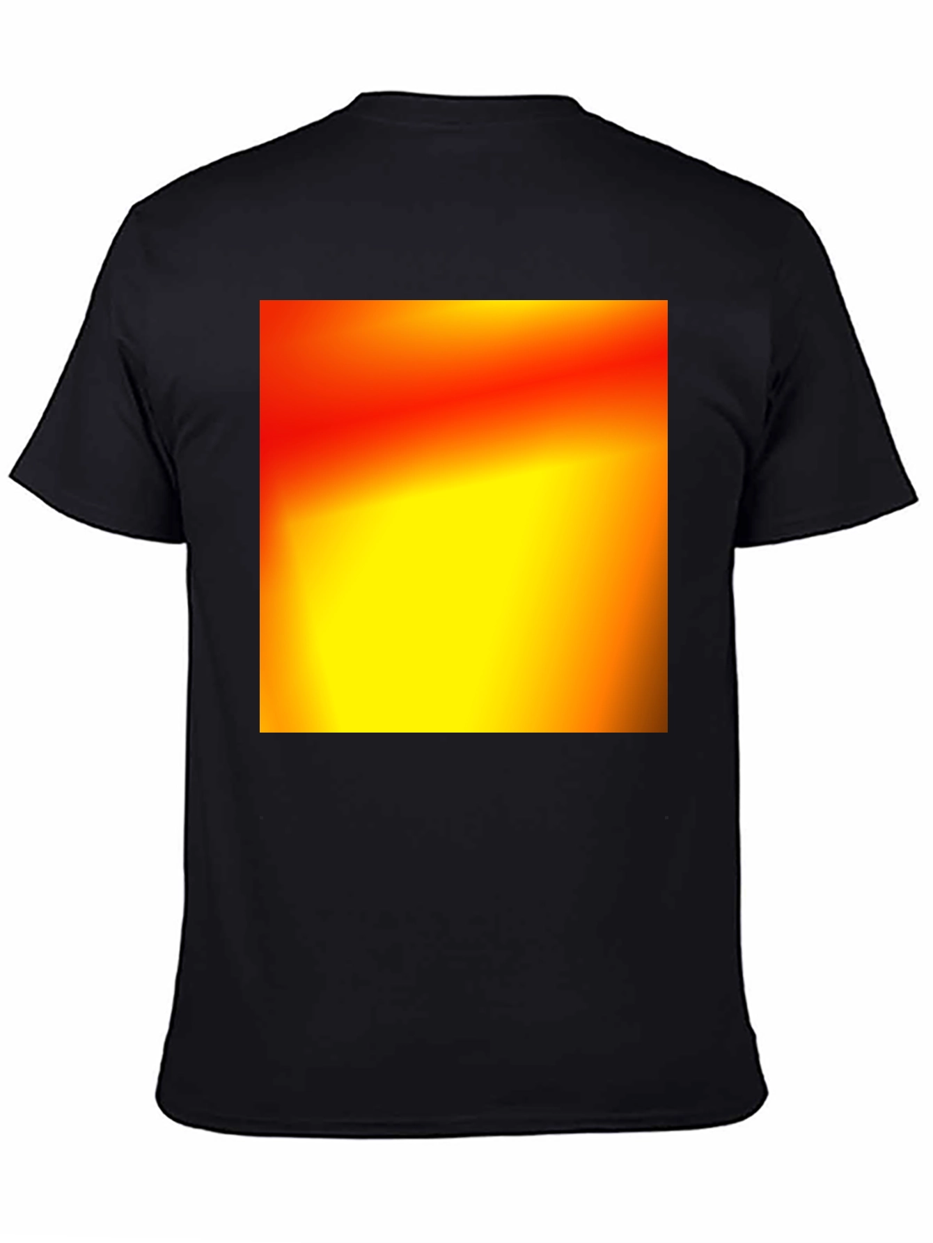 Bold Black T-Shirt with Abstract Gradient Design