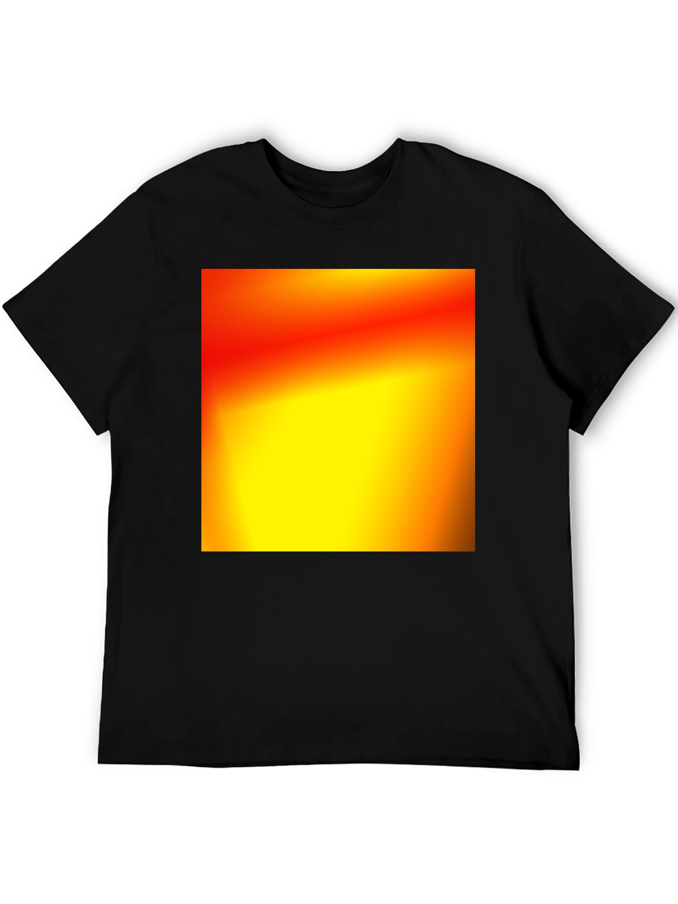 Bold Black T-Shirt with Abstract Gradient Design
