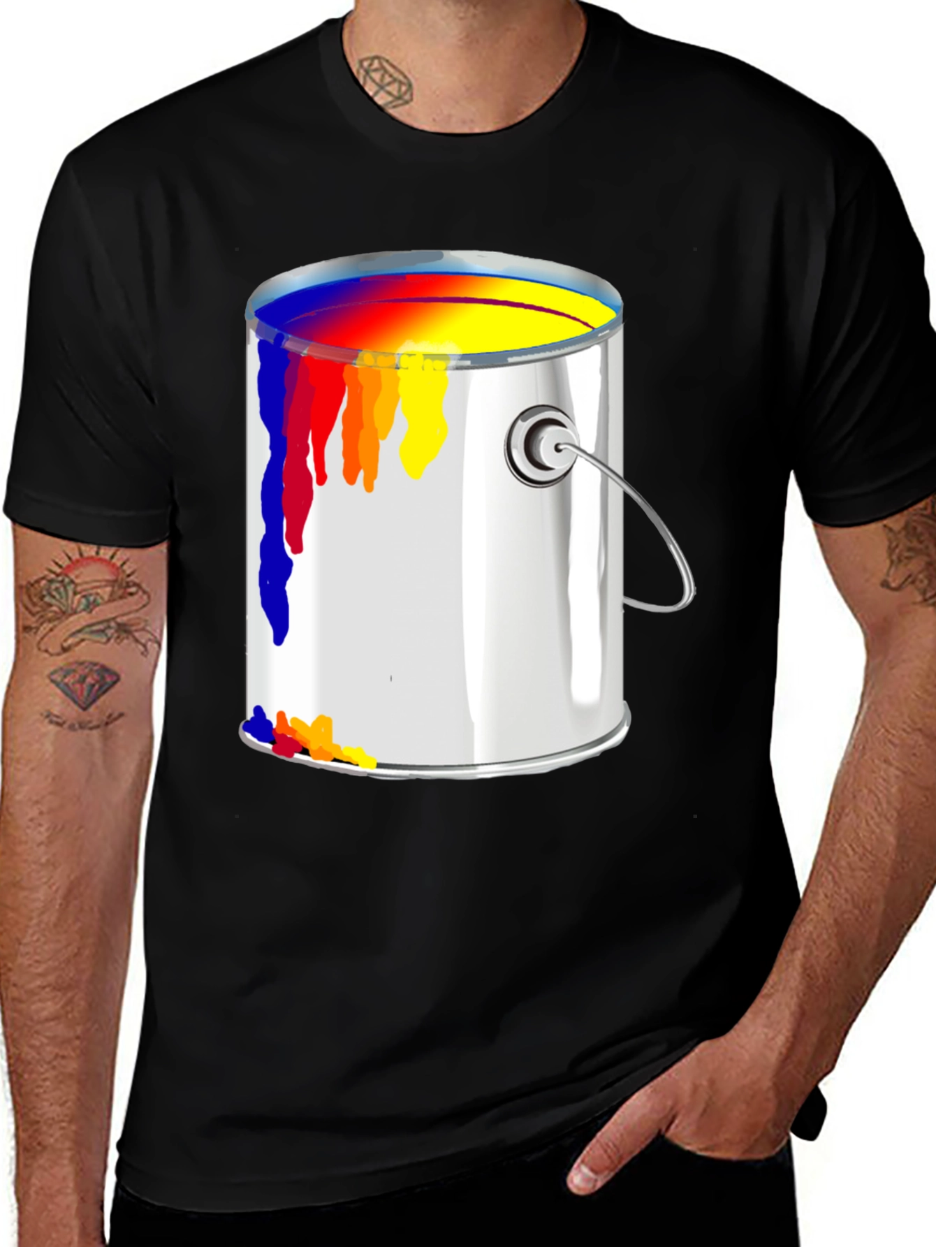 Paint Can Graphic Tee - Artistic Design