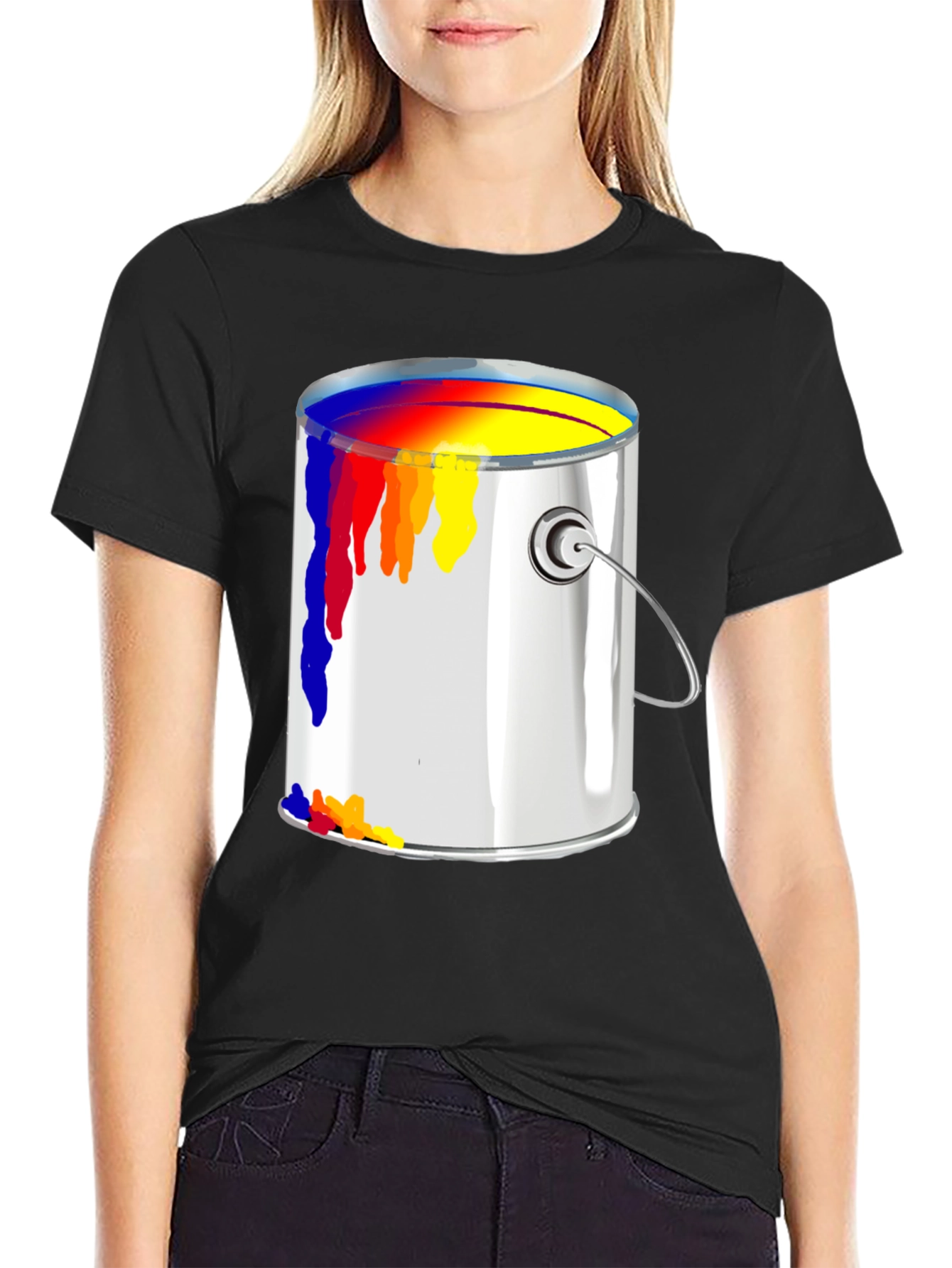 Paint Can Graphic Tee - Artistic Design