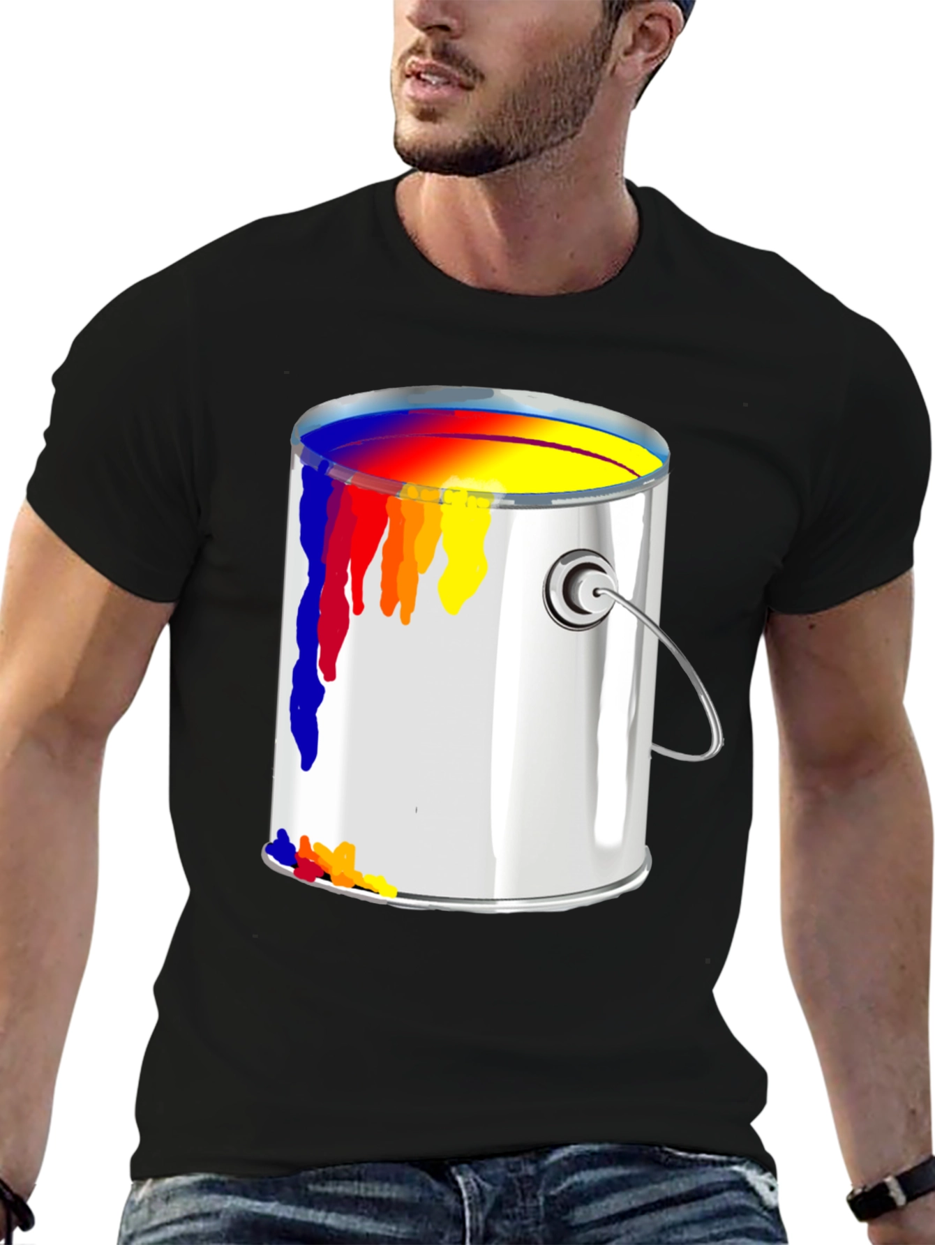 Paint Can Graphic Tee - Artistic Design