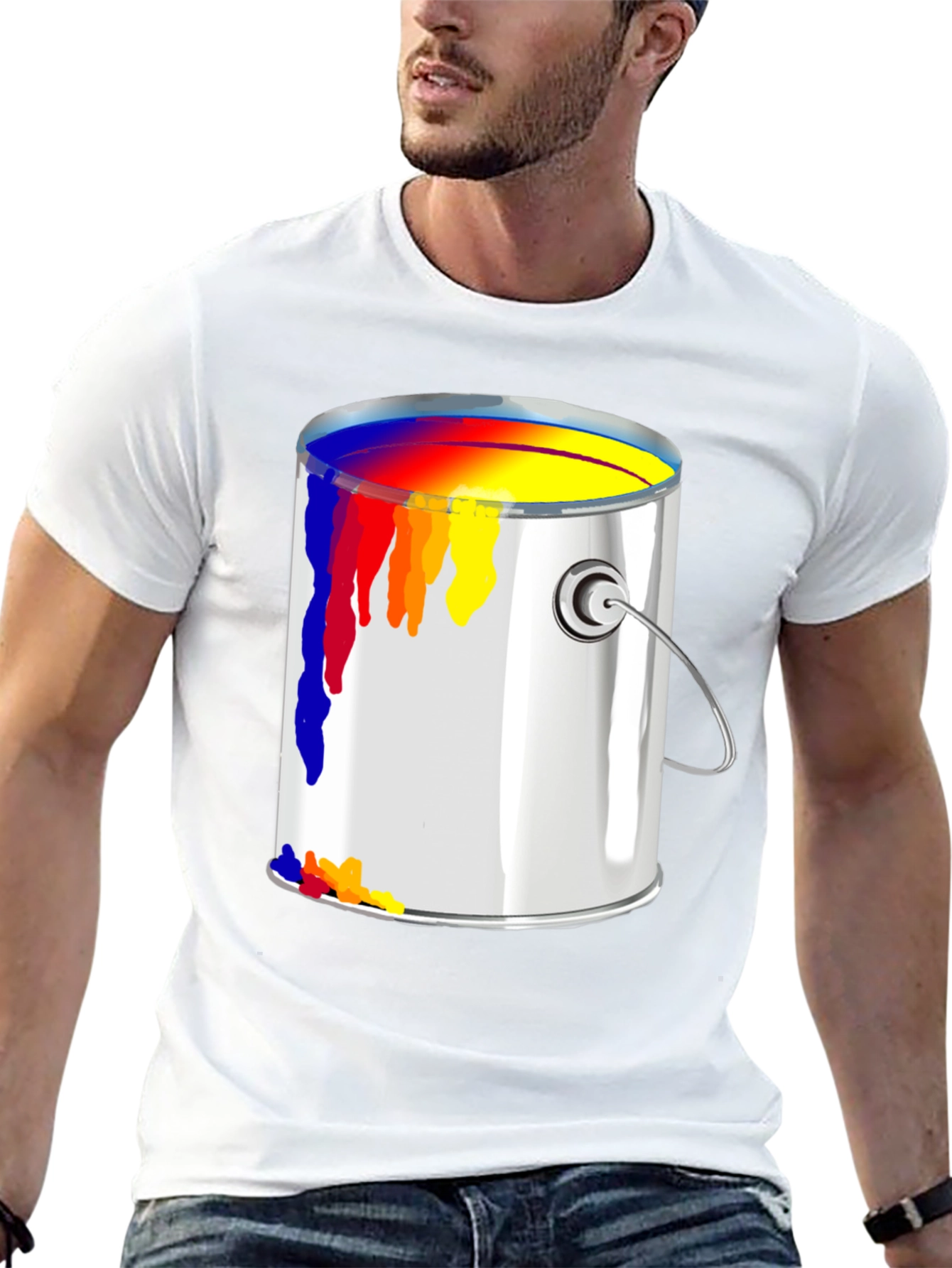 Paint Can Graphic Tee - Artistic Design