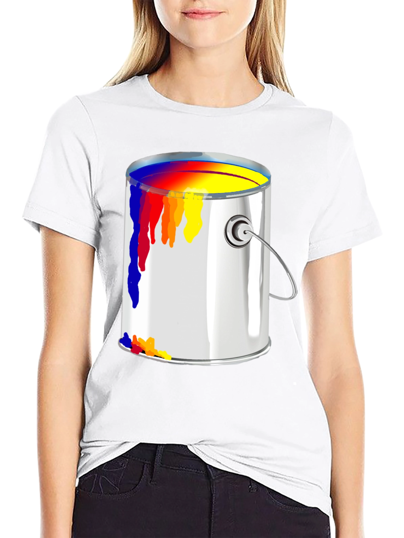 Paint Can Graphic Tee - Artistic Design