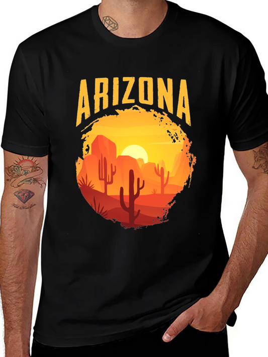Arizona Desert Scene Graphic Tee - Black