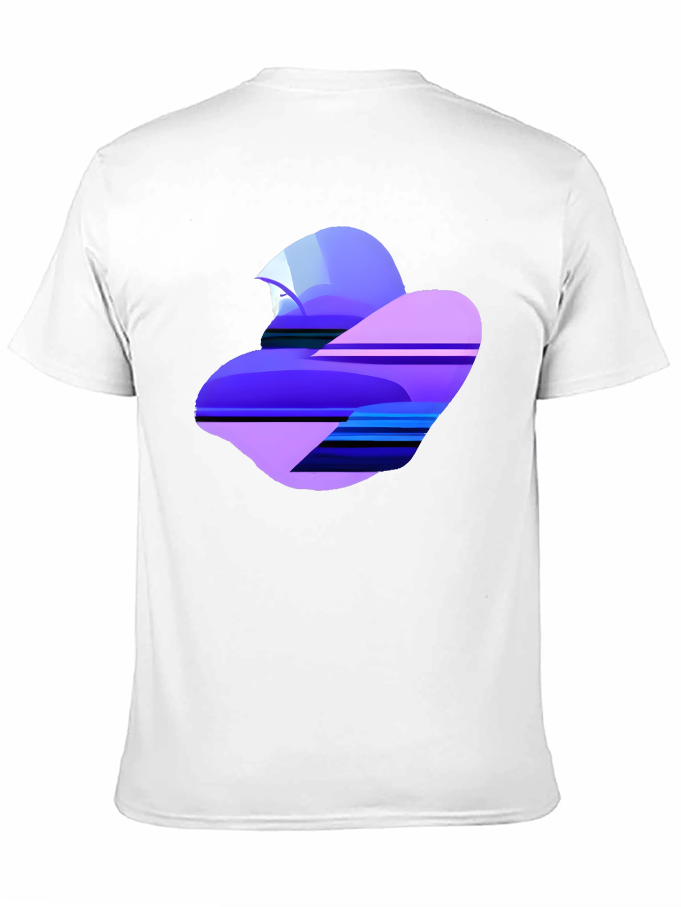 Abstract Heart Graphic Tee - Soft Black Cotton