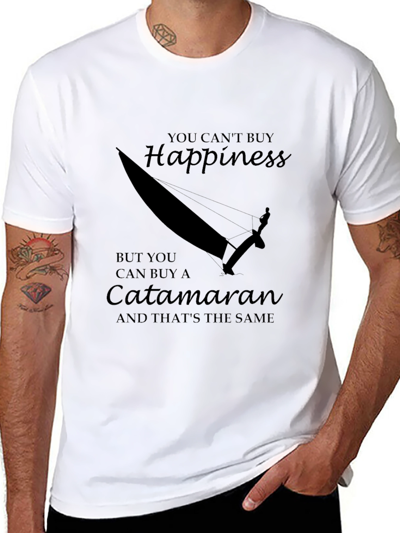Catamaran Happiness Graphic T-Shirt