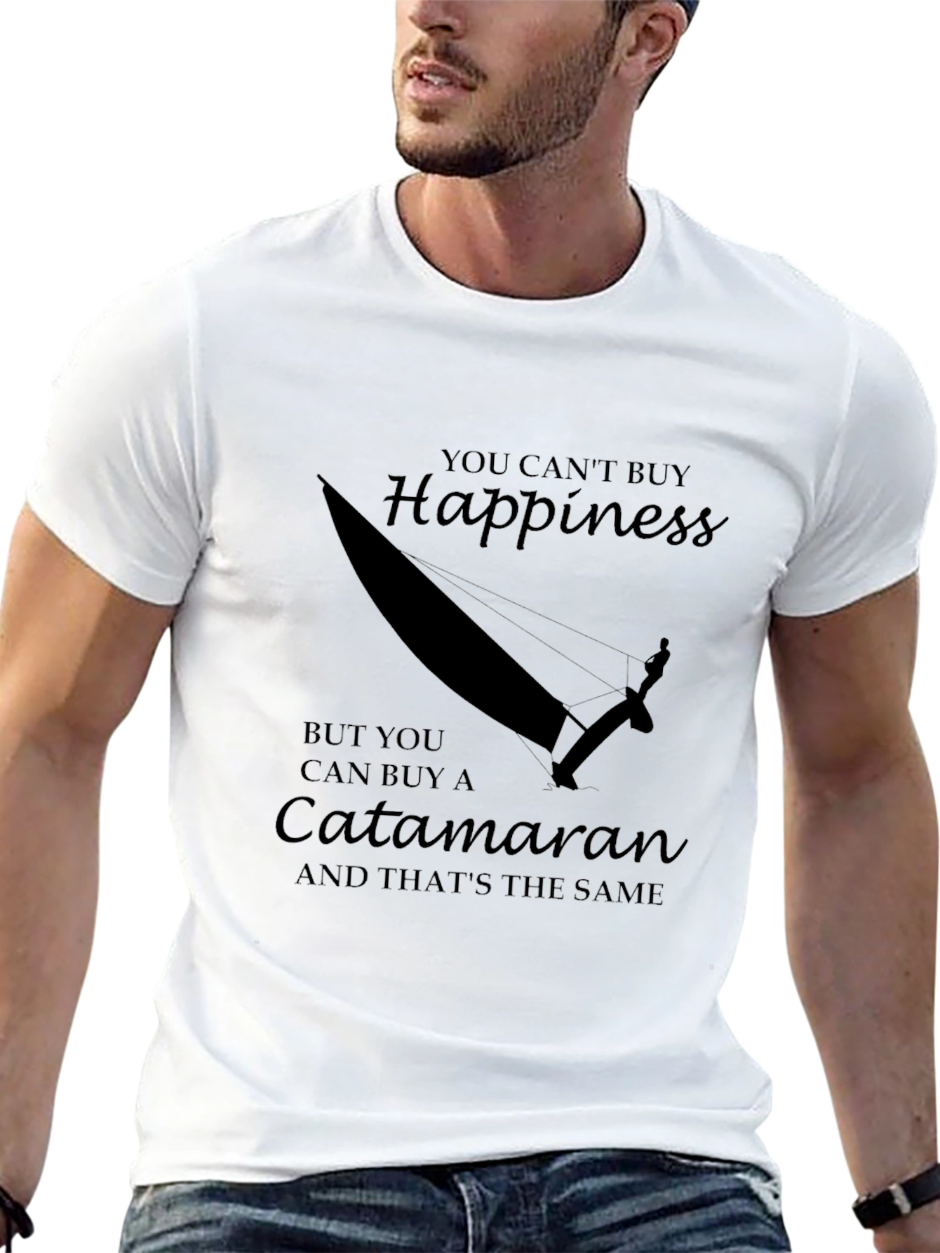 Catamaran Happiness Graphic T-Shirt