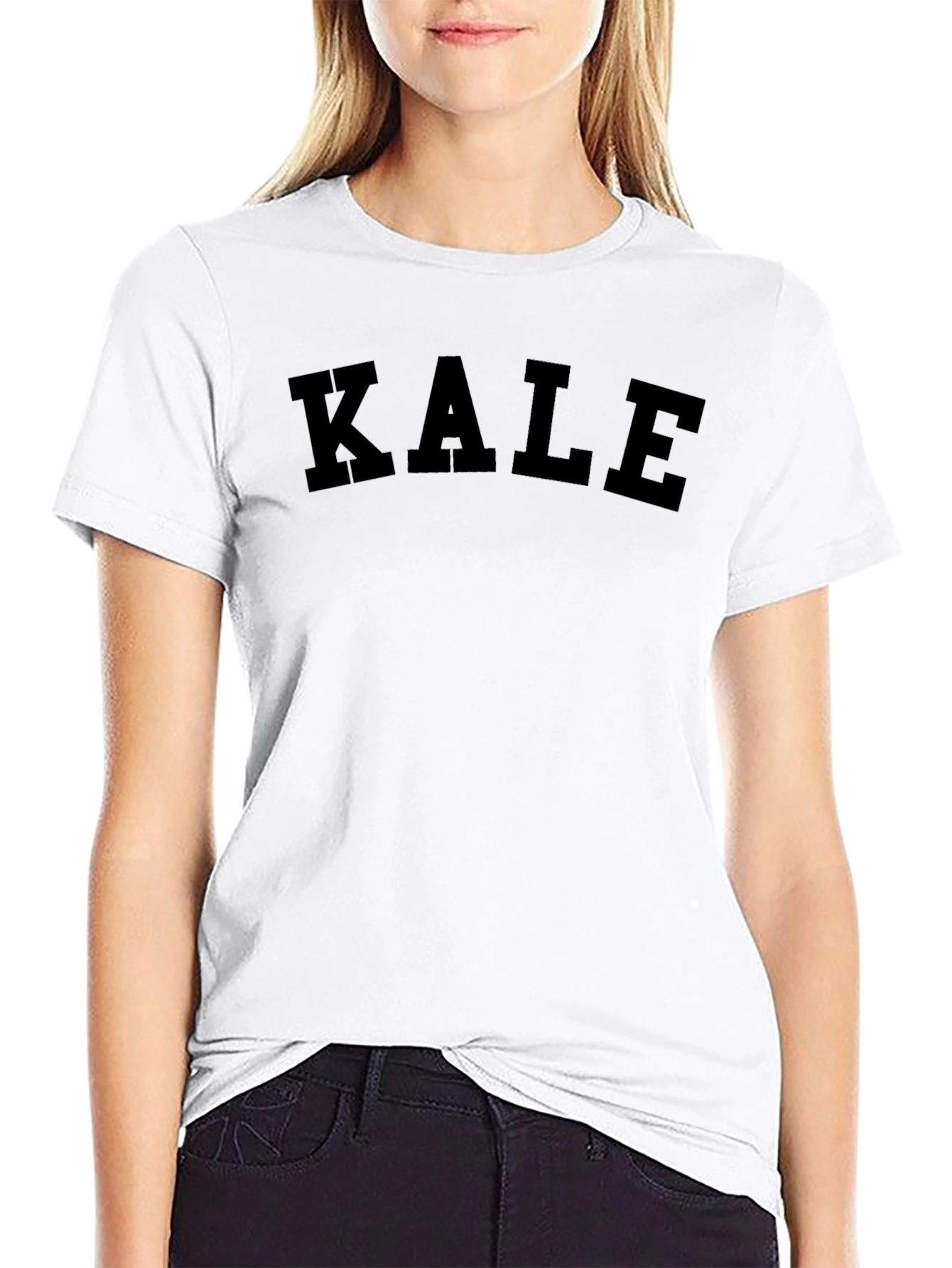 KALE Graphic Print Crew Neck T-Shirt