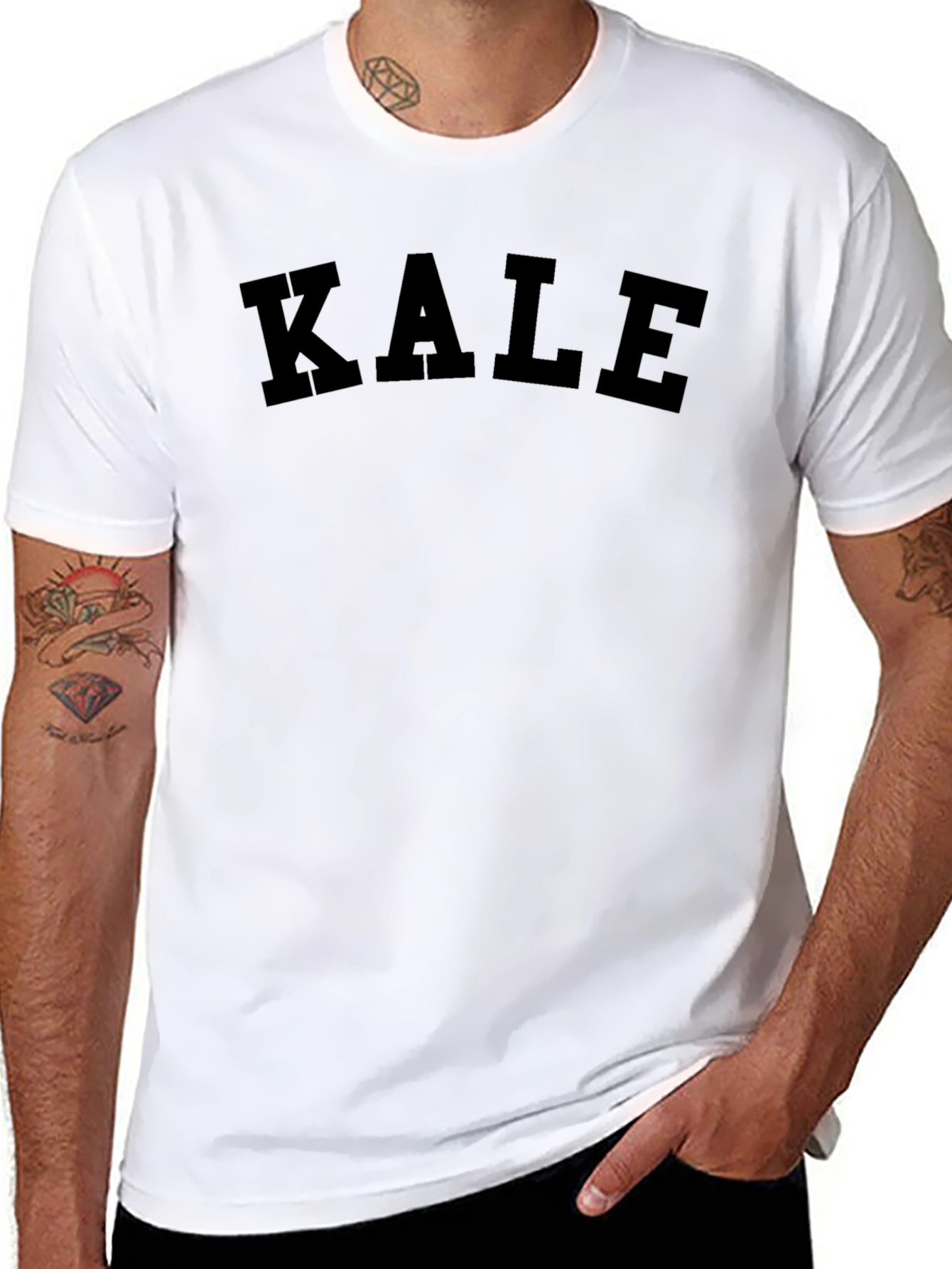 KALE Graphic Print Crew Neck T-Shirt