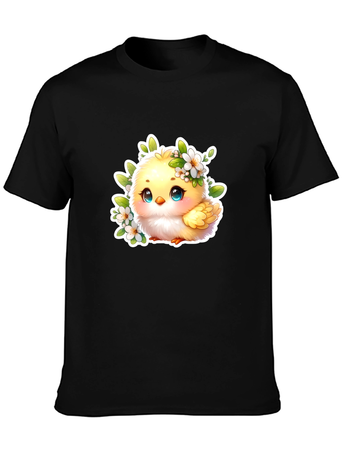 Cute Chick Graphic Tee - Black Unisex T-Shirt