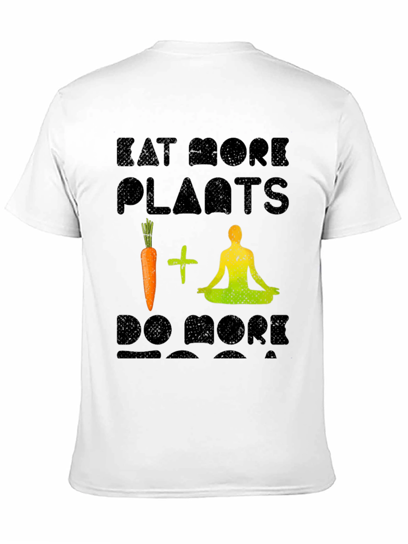 Eat More Plants Yoga Black T-Shirt
