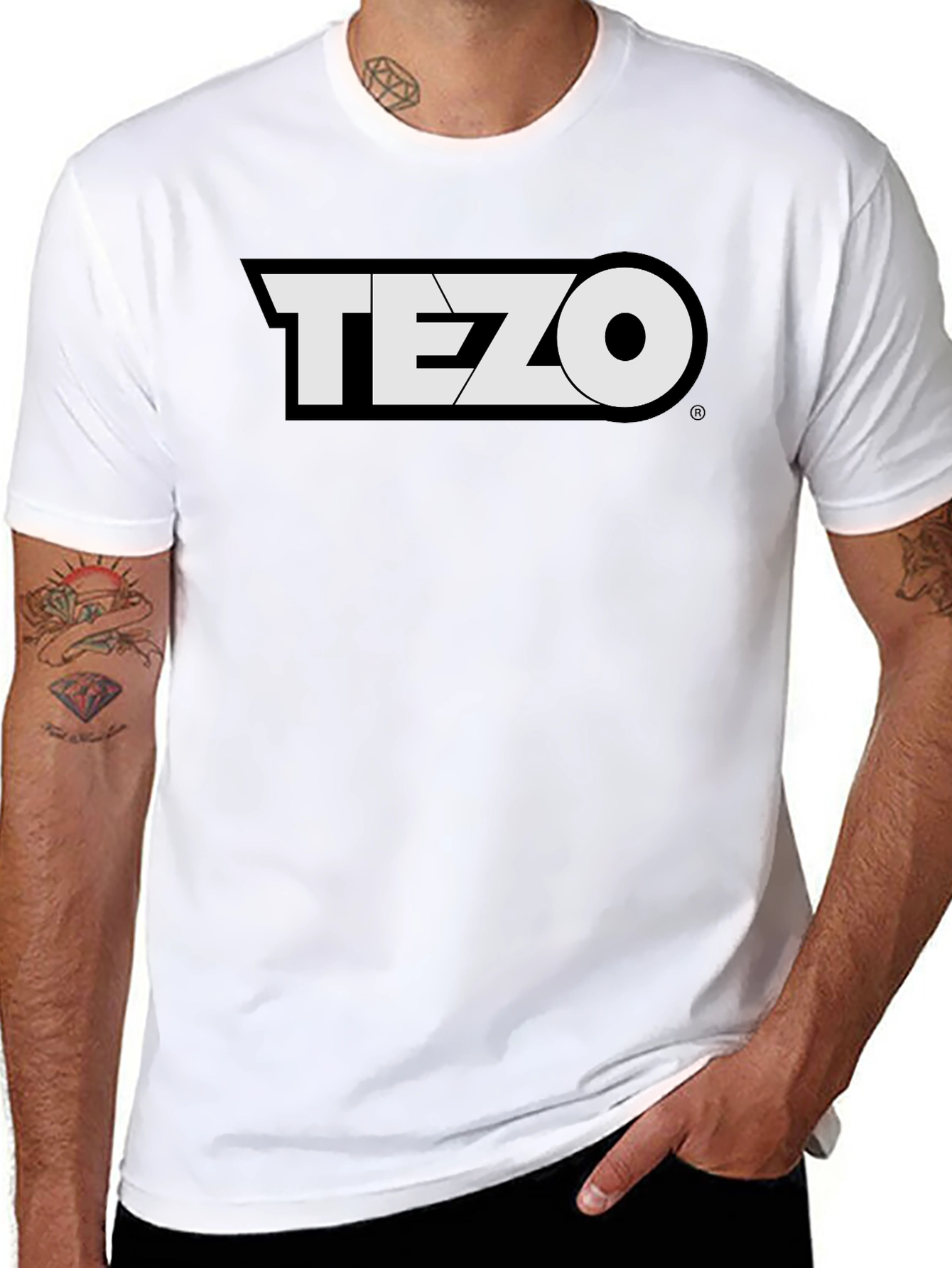 Tezo Black T-Shirt Crypto Design