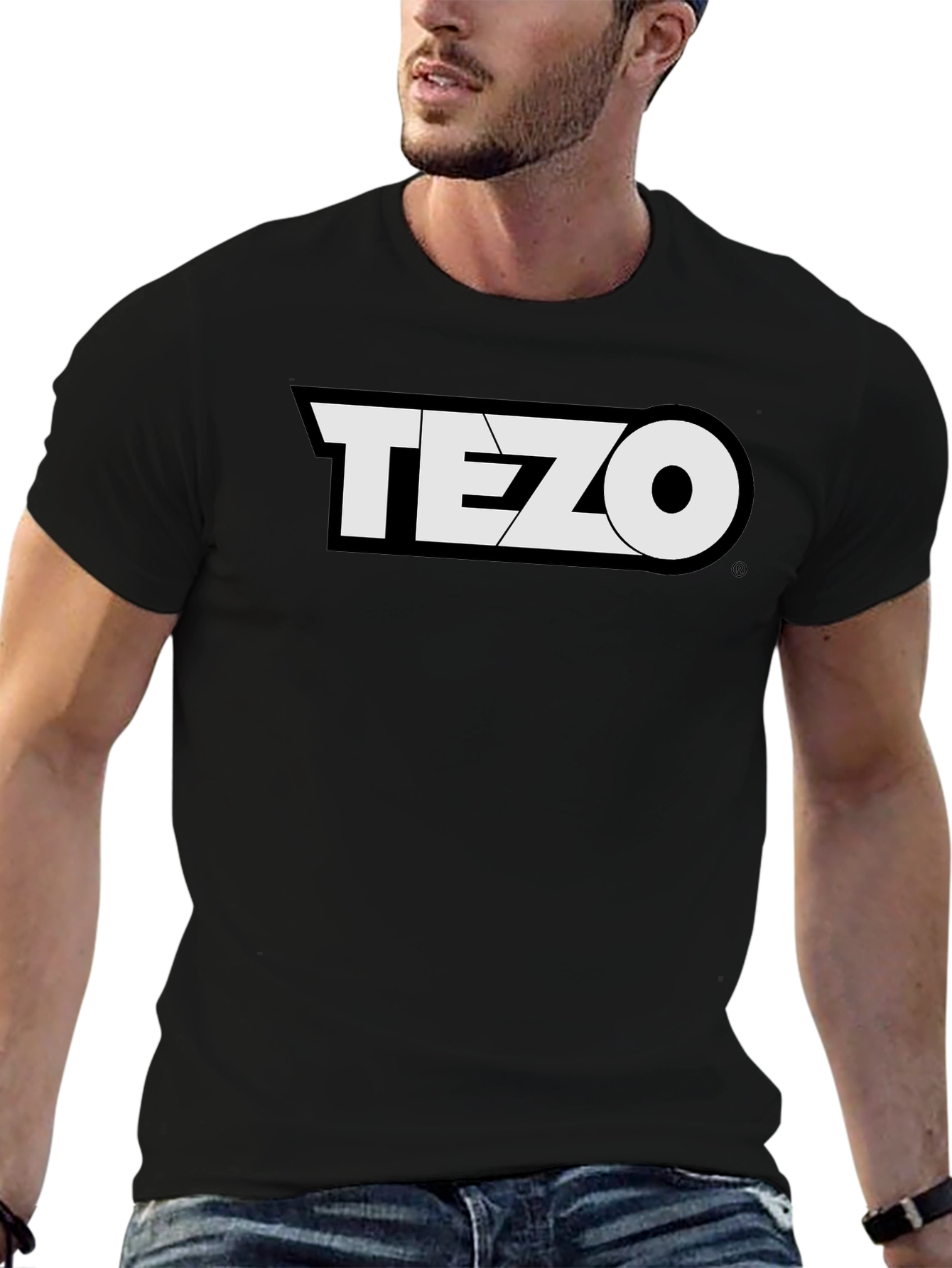 Tezo Black T-Shirt Crypto Design