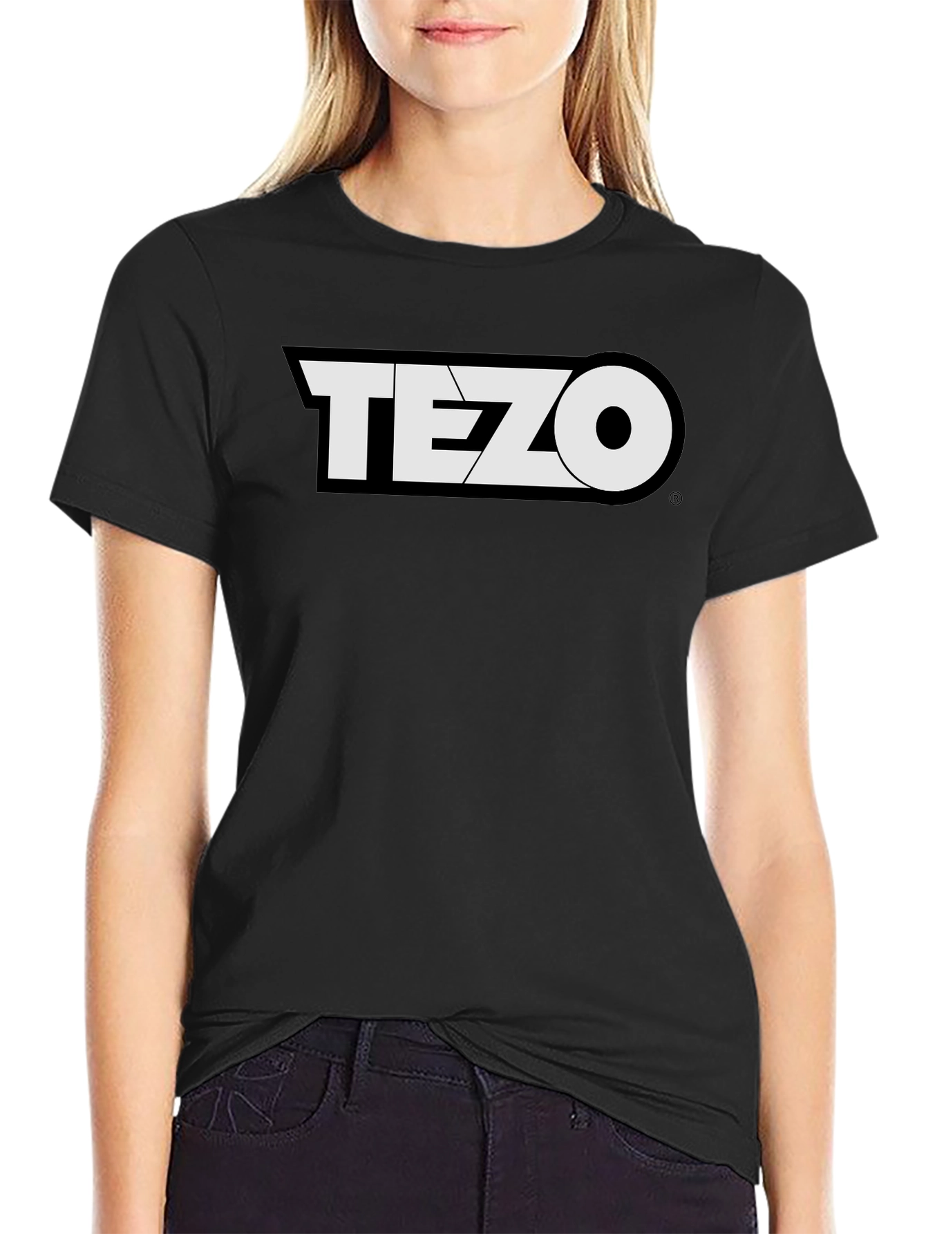 Tezo Black T-Shirt Crypto Design