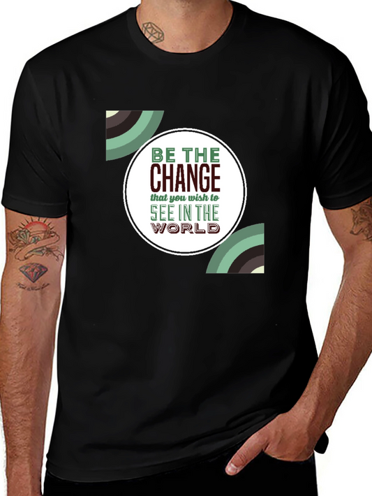 Be the Change Graphic Tee - Stylish Black Cotton T-Shirt