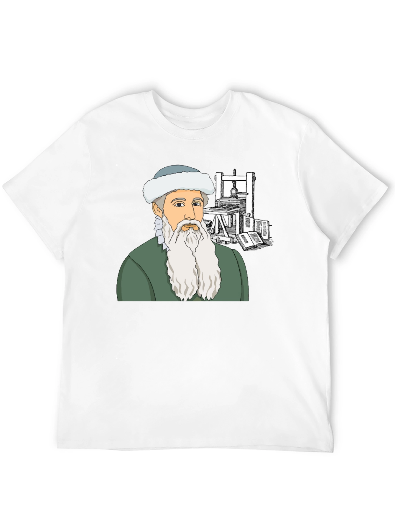 Gutenberg T-Shirt: Printing Press History Tee