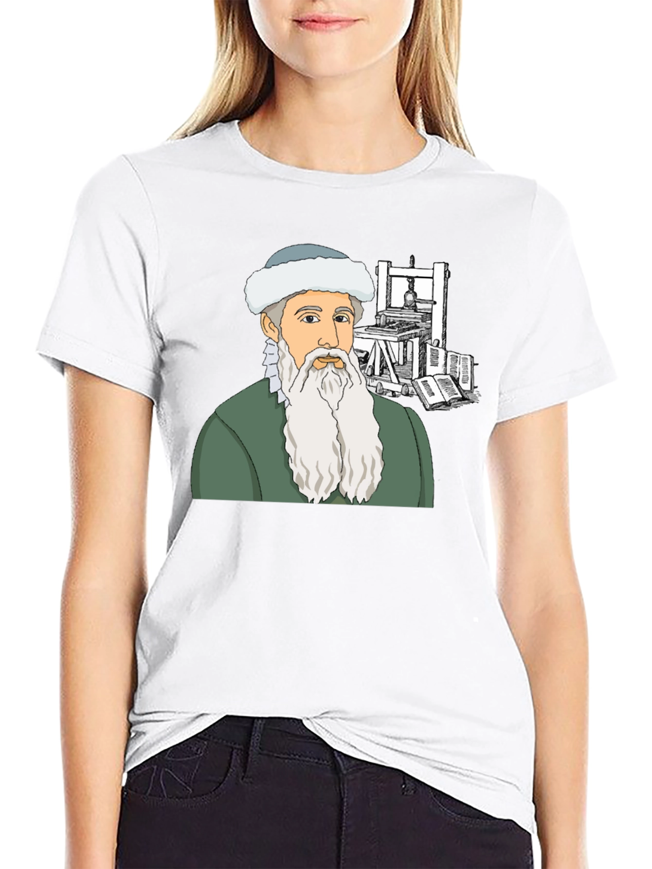 Gutenberg T-Shirt: Printing Press History Tee