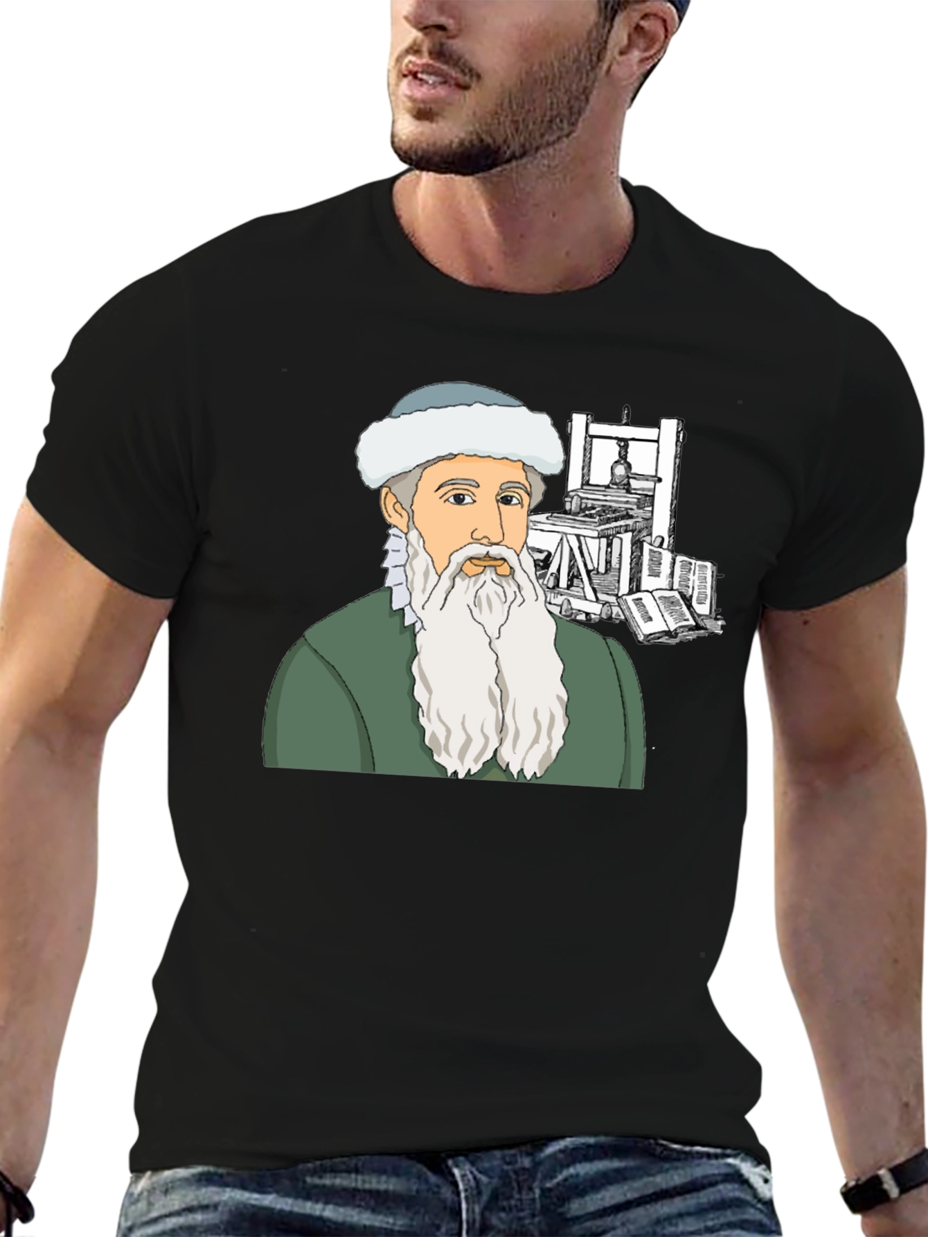 Gutenberg T-Shirt: Printing Press History Tee