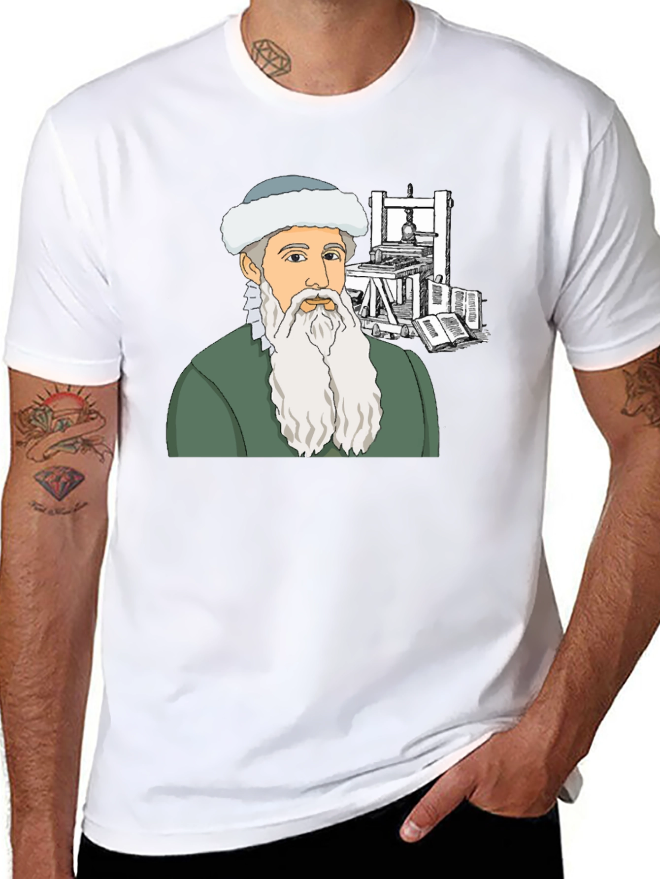 Gutenberg T-Shirt: Printing Press History Tee