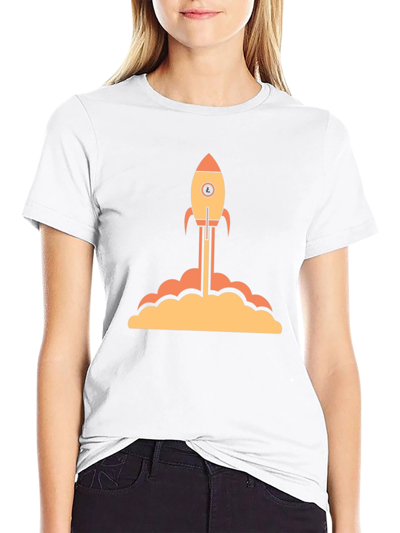 Rocket Launch Graphic Tee - Black Cotton T-Shirt