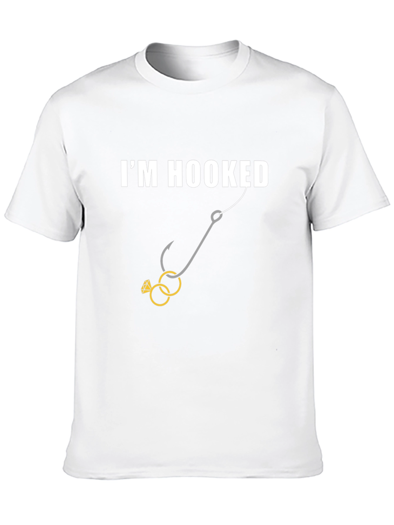 Im Hooked T-Shirt - Wedding Rings Fishing Humor
