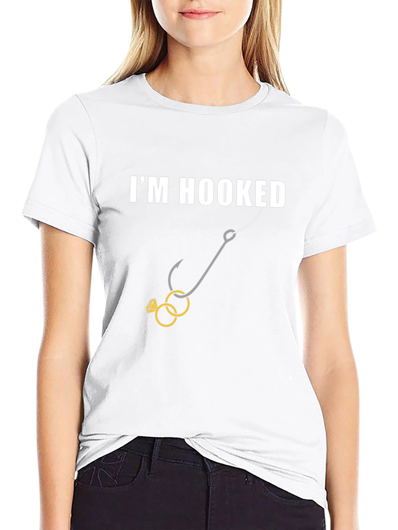 Im Hooked T-Shirt - Wedding Rings Fishing Humor