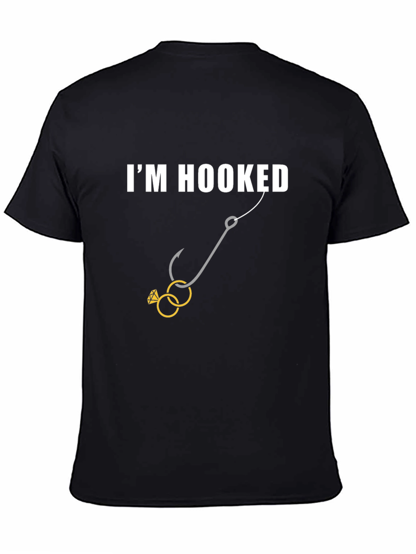 Im Hooked T-Shirt - Wedding Rings Fishing Humor