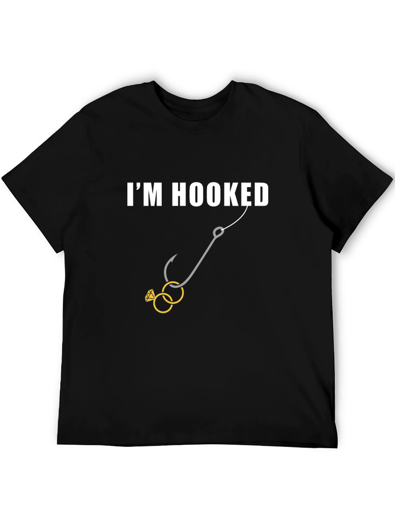 Im Hooked T-Shirt - Wedding Rings Fishing Humor