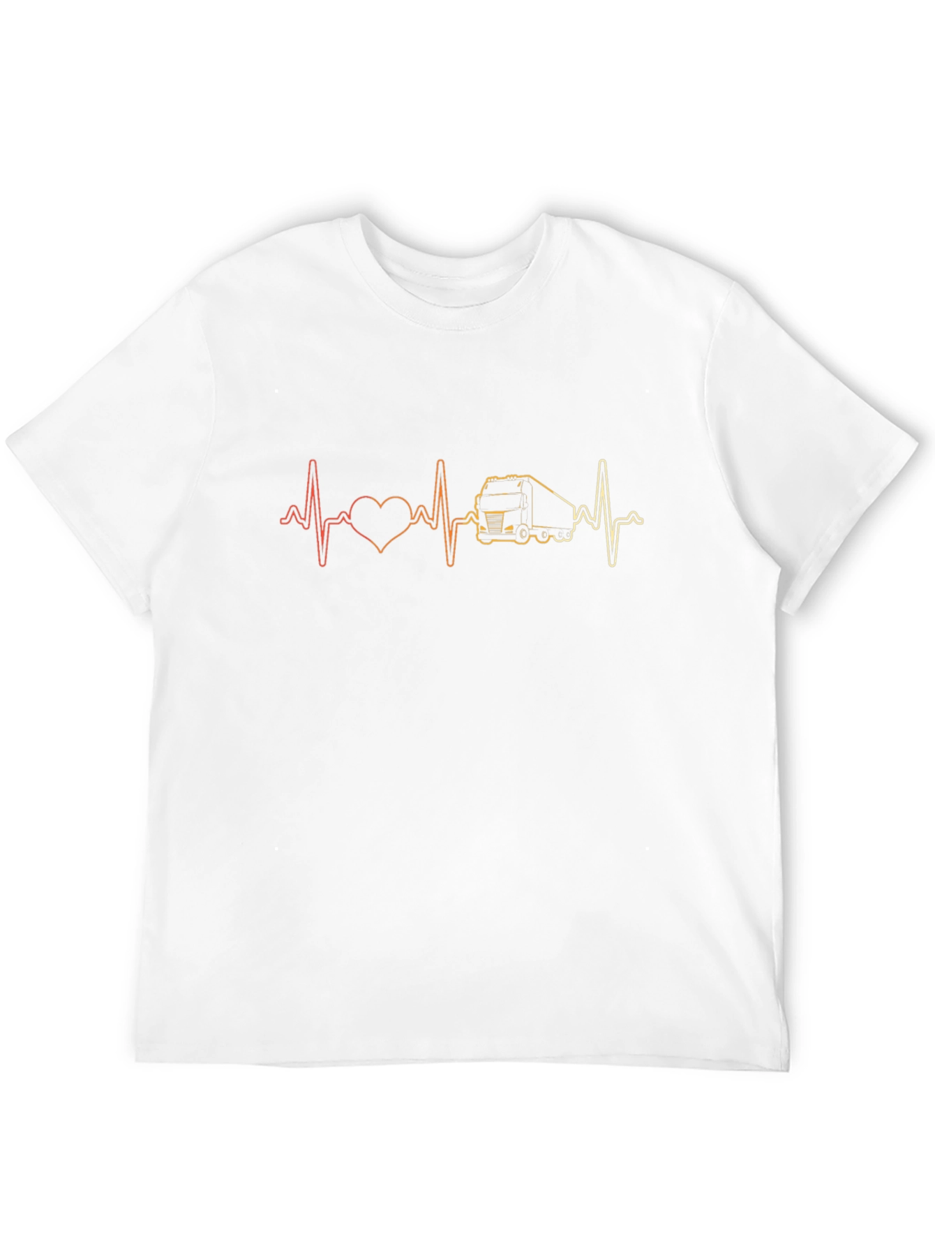 Trucker Heartbeat T-Shirt - Black