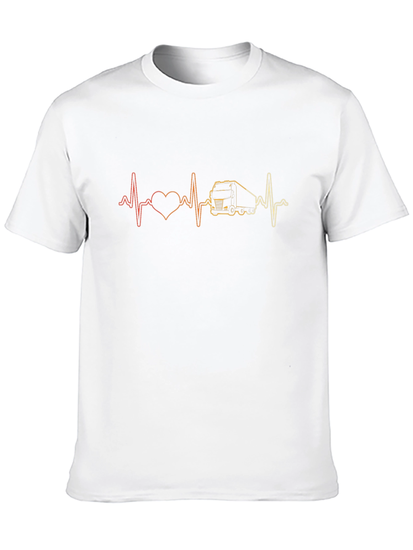 Trucker Heartbeat T-Shirt - Black