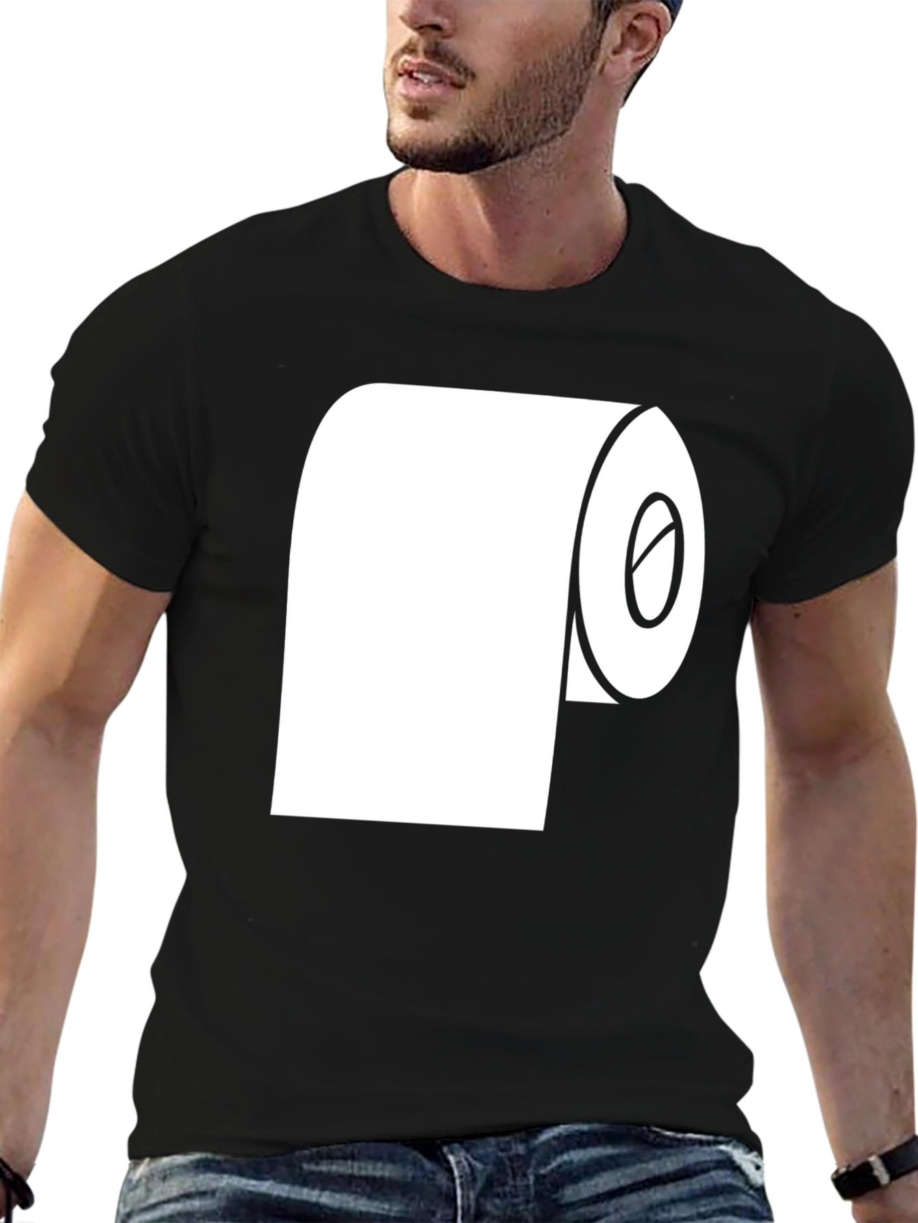 Funny Toilet Paper Roll Graphic T-Shirt