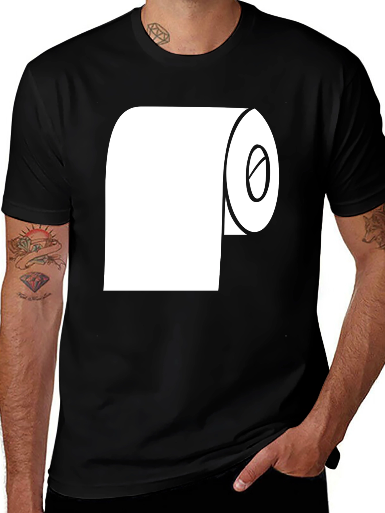 Funny Toilet Paper Roll Graphic T-Shirt