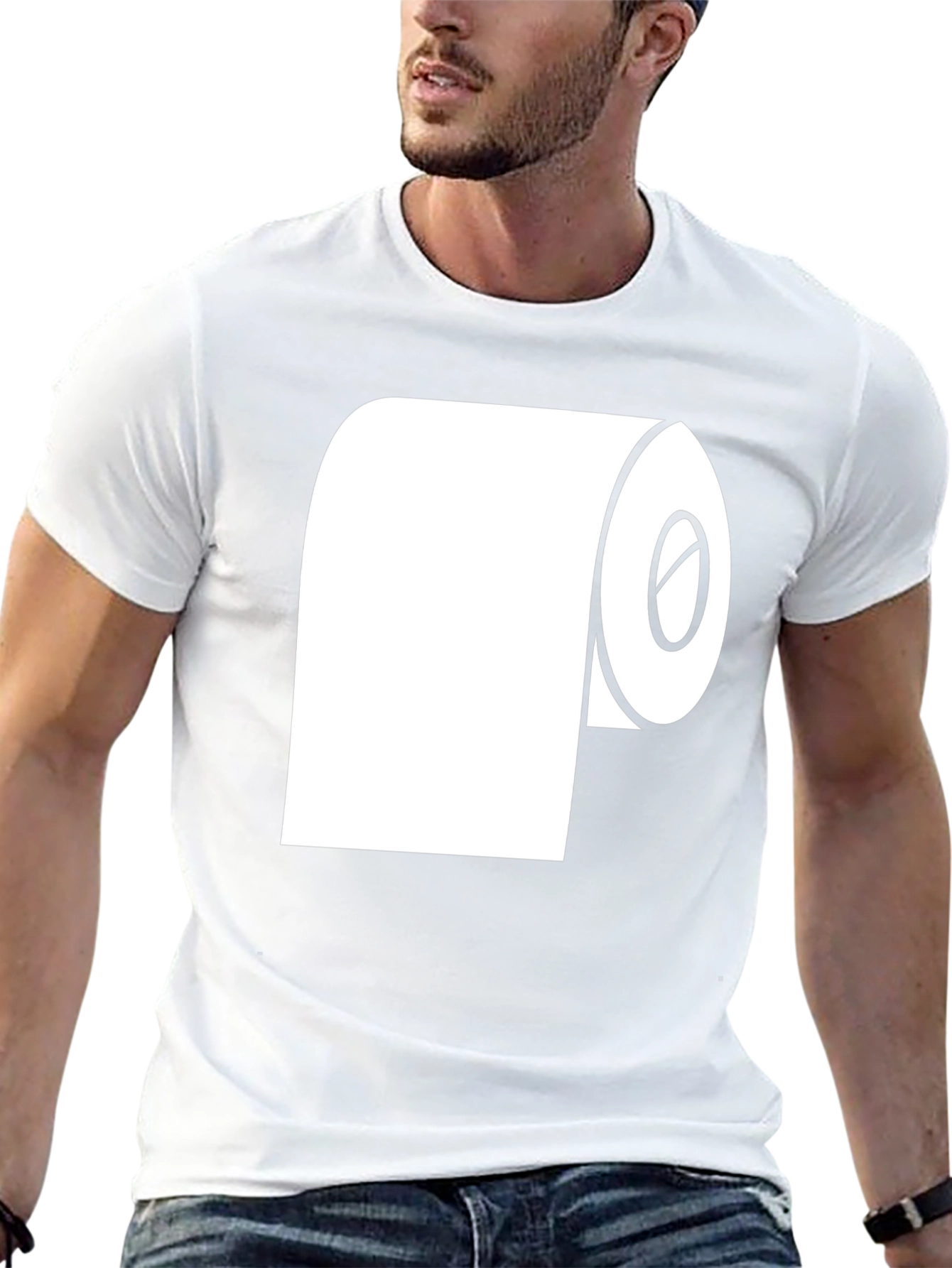 Funny Toilet Paper Roll Graphic T-Shirt