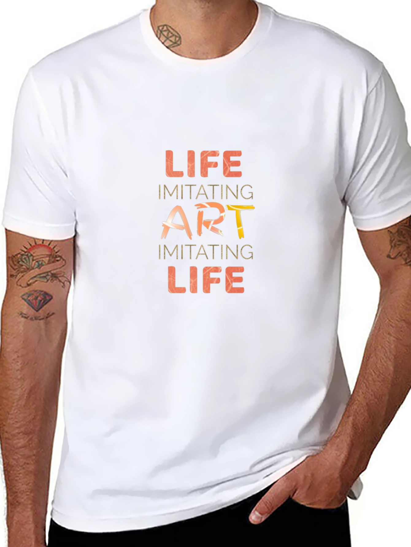 Life Imitating Art Black T-Shirt