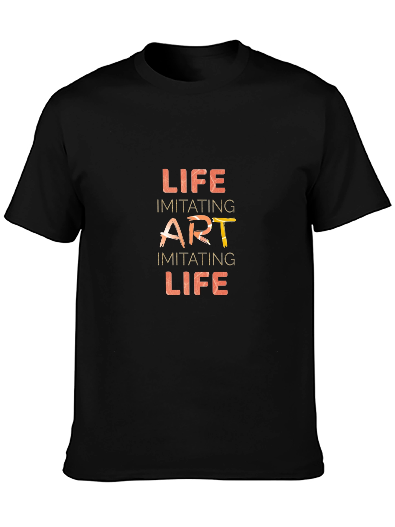 Life Imitating Art Black T-Shirt