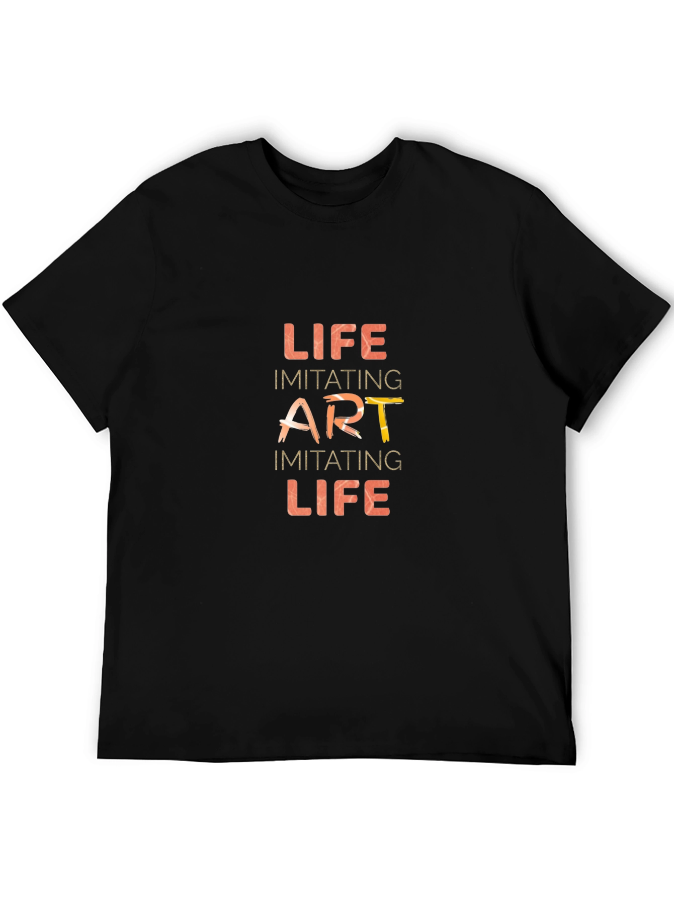 Life Imitating Art Black T-Shirt