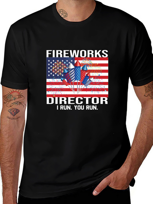 Fireworks Director Patriotic Graphic Tee