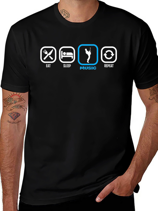 Eat Sleep Music Repeat T-Shirt - Musicians Life