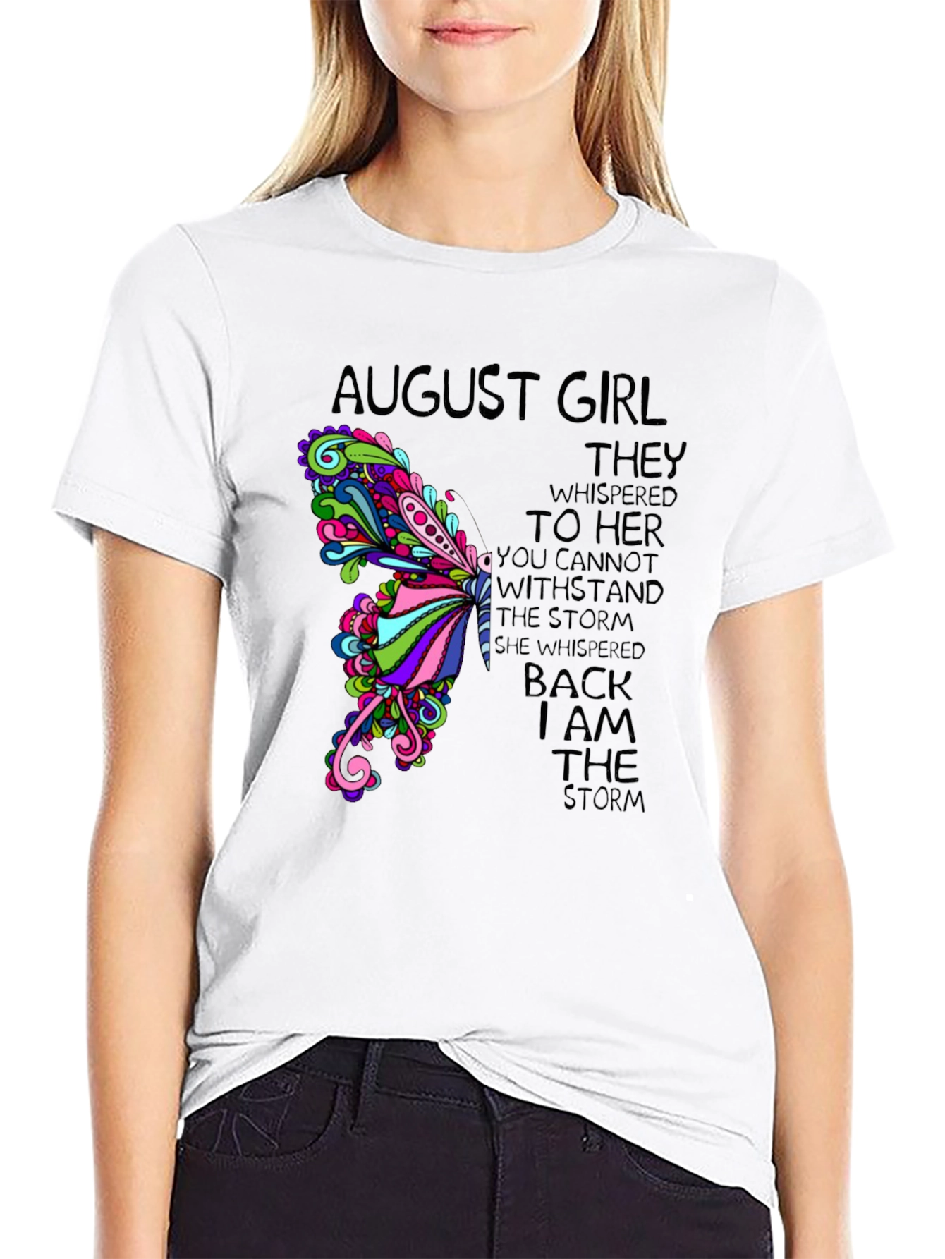 August Girl Storm T-Shirt - Womens Birthday Gift