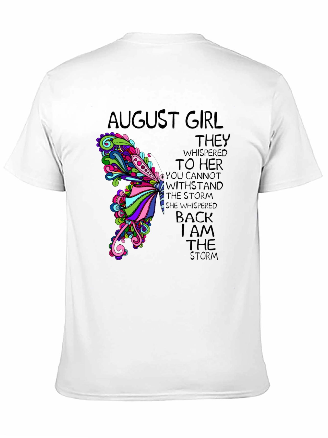 August Girl Storm T-Shirt - Womens Birthday Gift