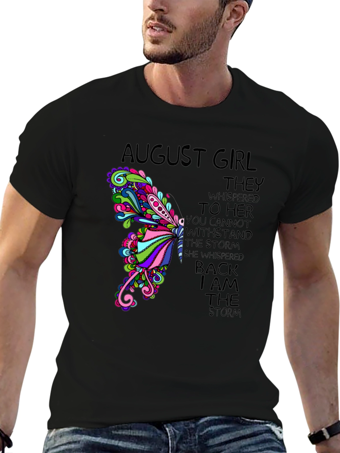 August Girl Storm T-Shirt - Womens Birthday Gift