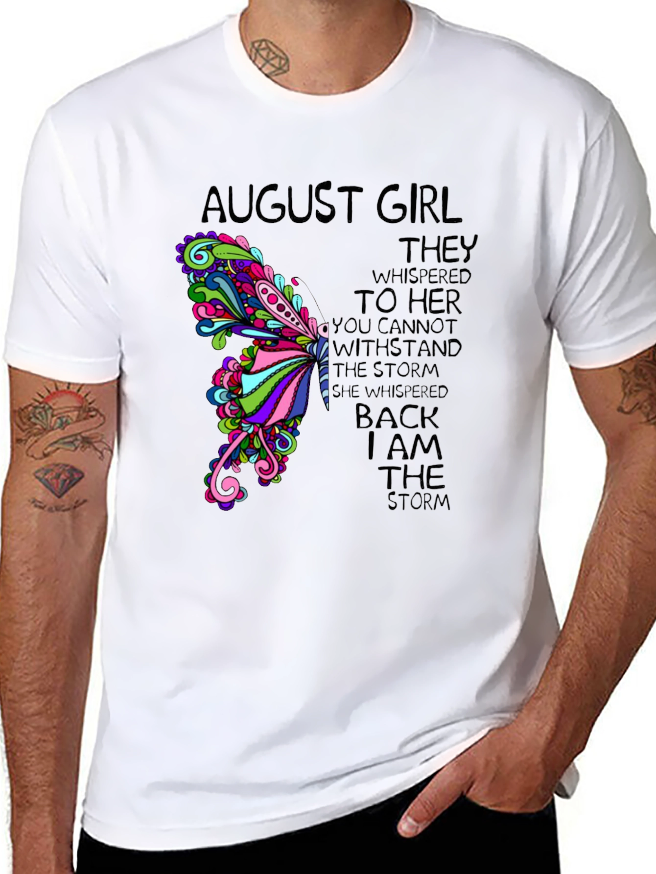 August Girl Storm T-Shirt - Womens Birthday Gift