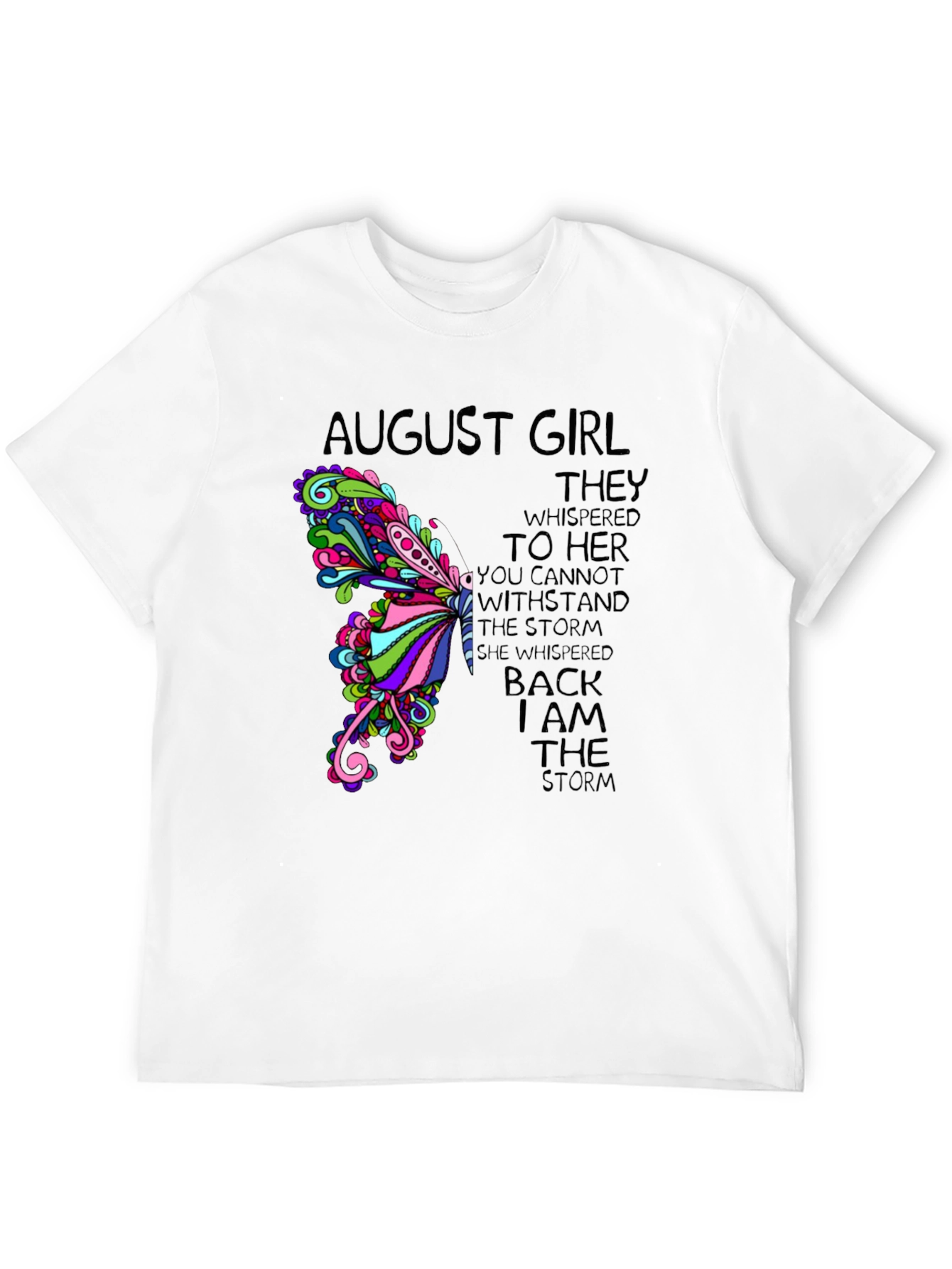 August Girl Storm T-Shirt - Womens Birthday Gift