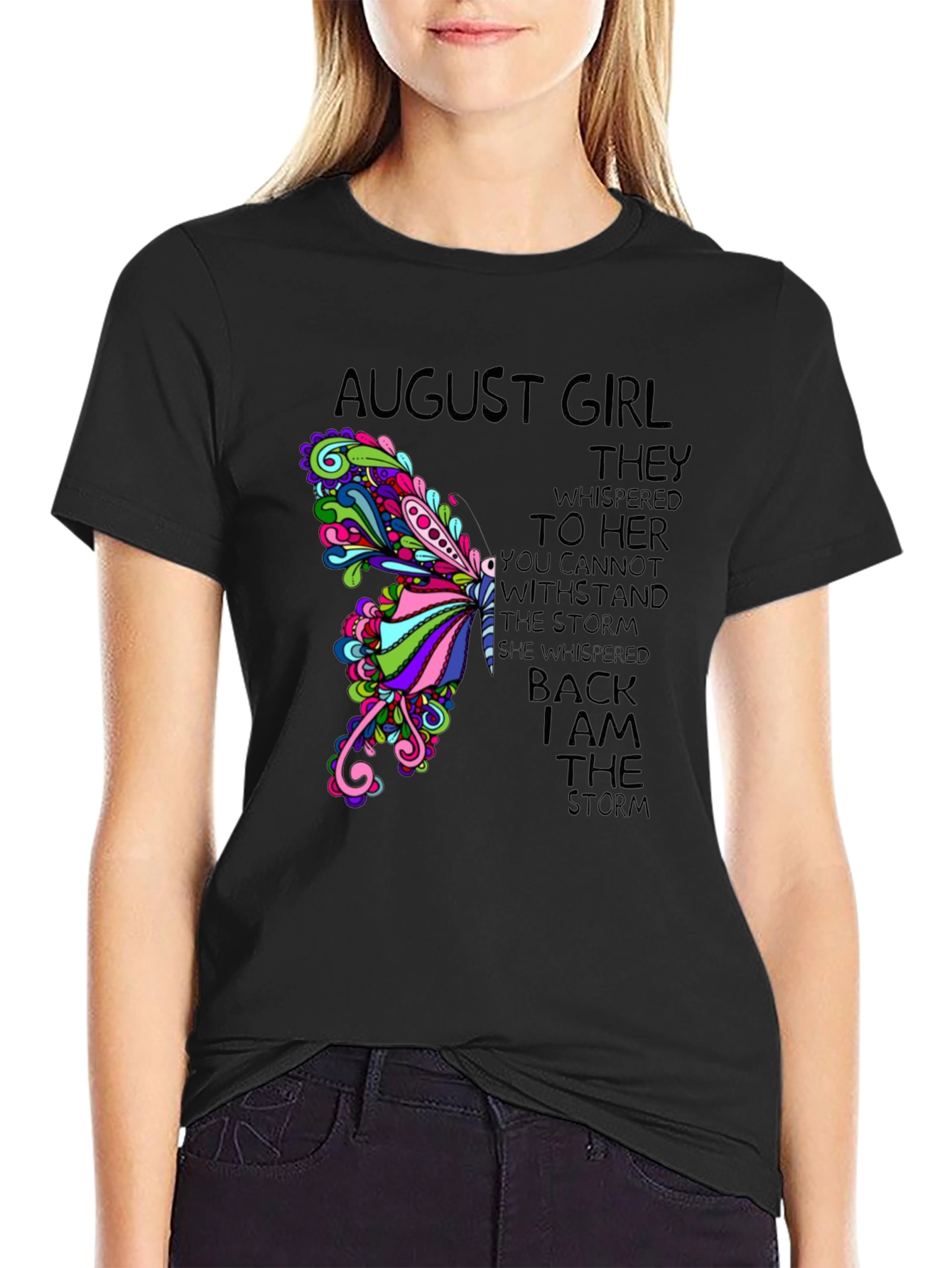 August Girl Storm T-Shirt - Womens Birthday Gift