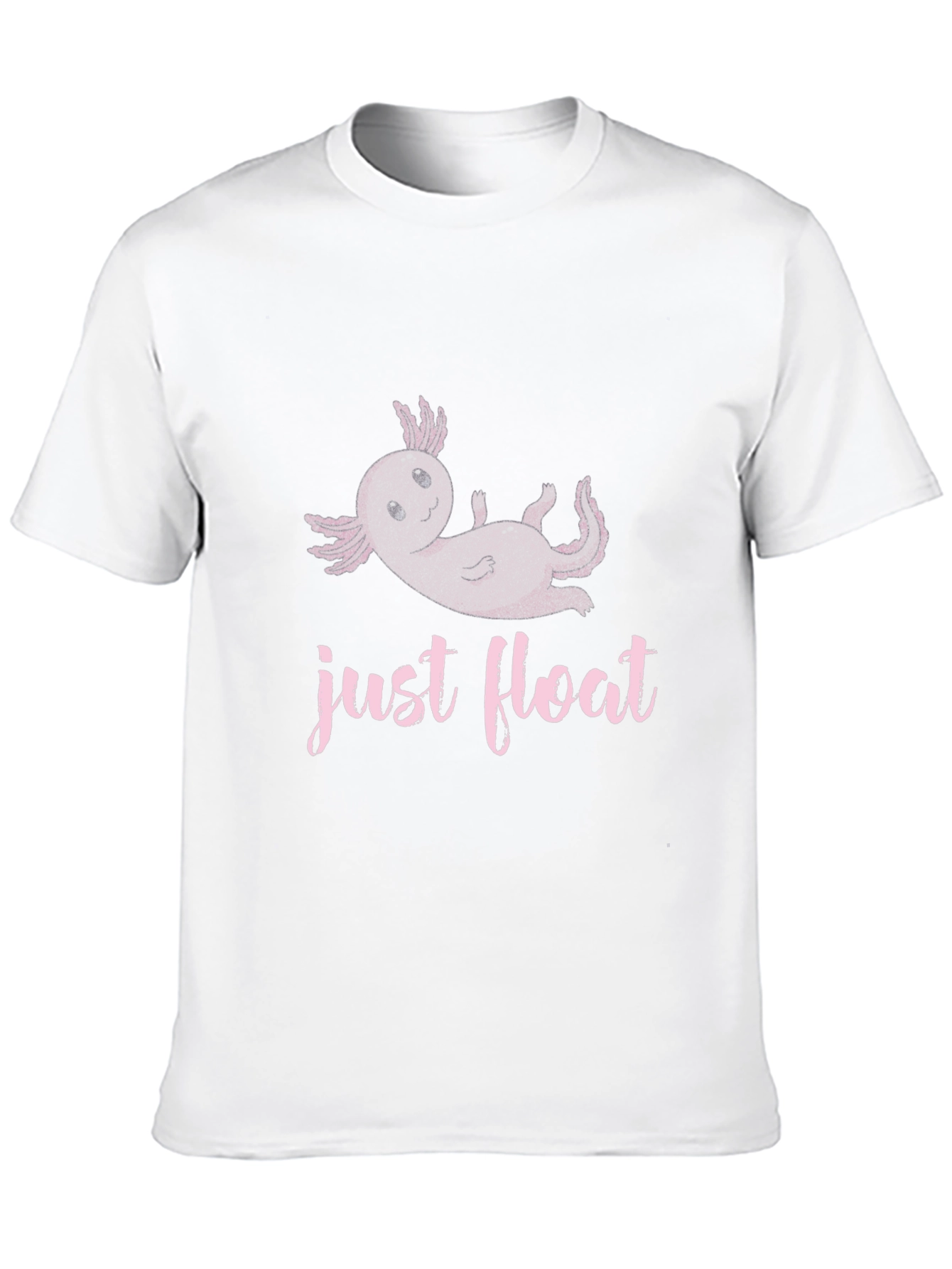 Just Float Axolotl Black T-Shirt