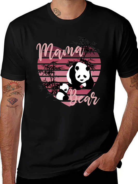 Mama Bear Panda Graphic T-Shirt - Cute & Stylish